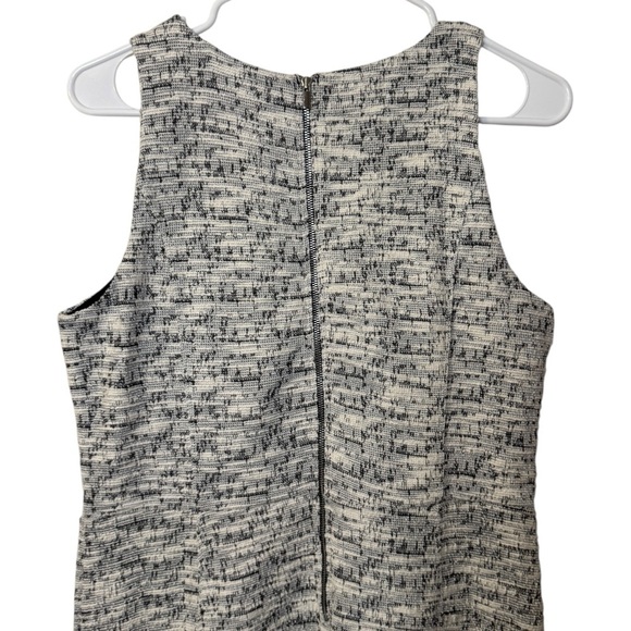 NWT Loft Boucle Tweed Ivory black sleeveless dress women’s 8 P career dressy - Picture 4 of 15